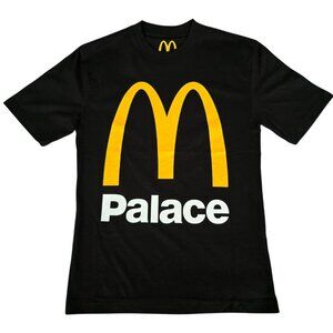 Palace McDonald's Shirt Small Black Mens Skateboard Tee NEW McDonalds Skater